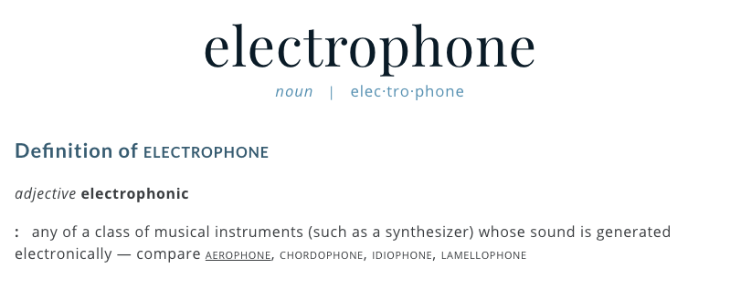 Electrophonic Definition